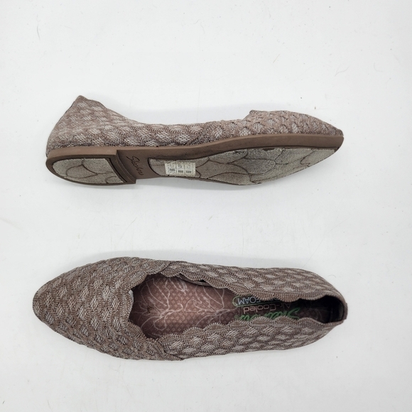 Skechers Shoes Women 8 Cleo Honeycomb Fabric Pointed Toe Flats - Picture 2 of 13